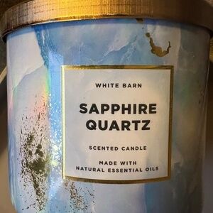 🆕BATH & BODY WORKS Sapphire Quartz 3 Wick Candle*NEW Retired White Barn Scent